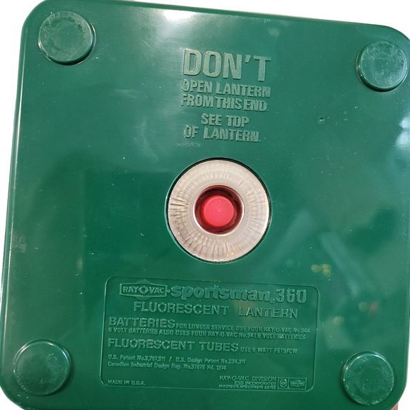 Vintage Green Ray-O-Vac Sportsman Camping Fluorescent Lantern in Box 360-B - Picture 3 of 8